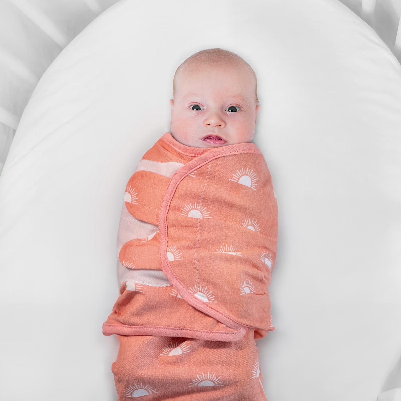 Gllquen Baby 3-Pack Swaddles with Zipper 0-3 Months Newborn Swaddle Sack Blankets Wrap for Baby Girls Boys, Sunrise