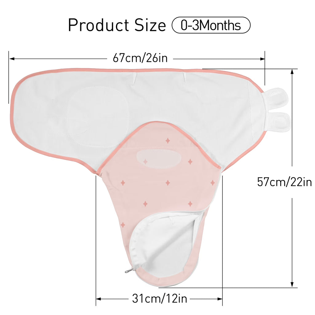 Gllquen Baby 3-Pack Swaddles with Zipper 0-3 Months Newborn Swaddle Sack Blankets Wrap for Baby Girls Boys, Sunrise