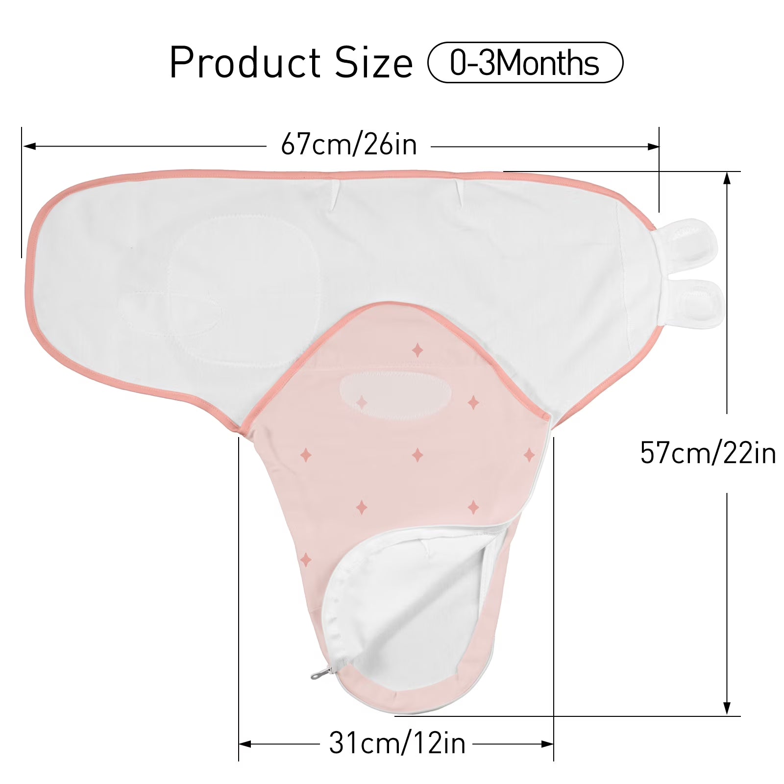 Gllquen Baby 3-Pack Swaddles with Zipper 0-3 Months Newborn Swaddle Sack Blankets Wrap for Baby Girls Boys, Sunrise
