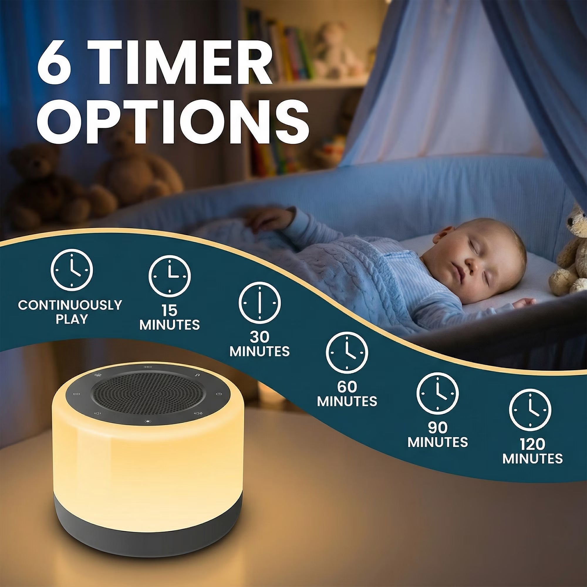 DAYBETTER White Noise Sound Machine for Sleeping with 32 Sleep Sounds 8 Colors Night Light White Noise Machine for Kids Adults