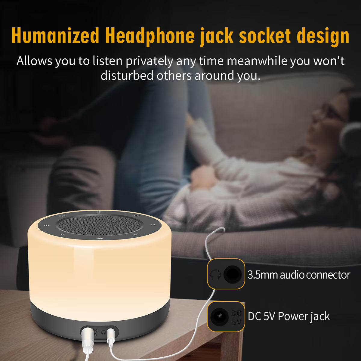 DAYBETTER White Noise Sound Machine for Sleeping with 32 Sleep Sounds 8 Colors Night Light White Noise Machine for Kids Adults