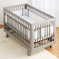 BreathableBaby Breathable Mesh Crib Liner, Deluxe Linen Collection, Natural