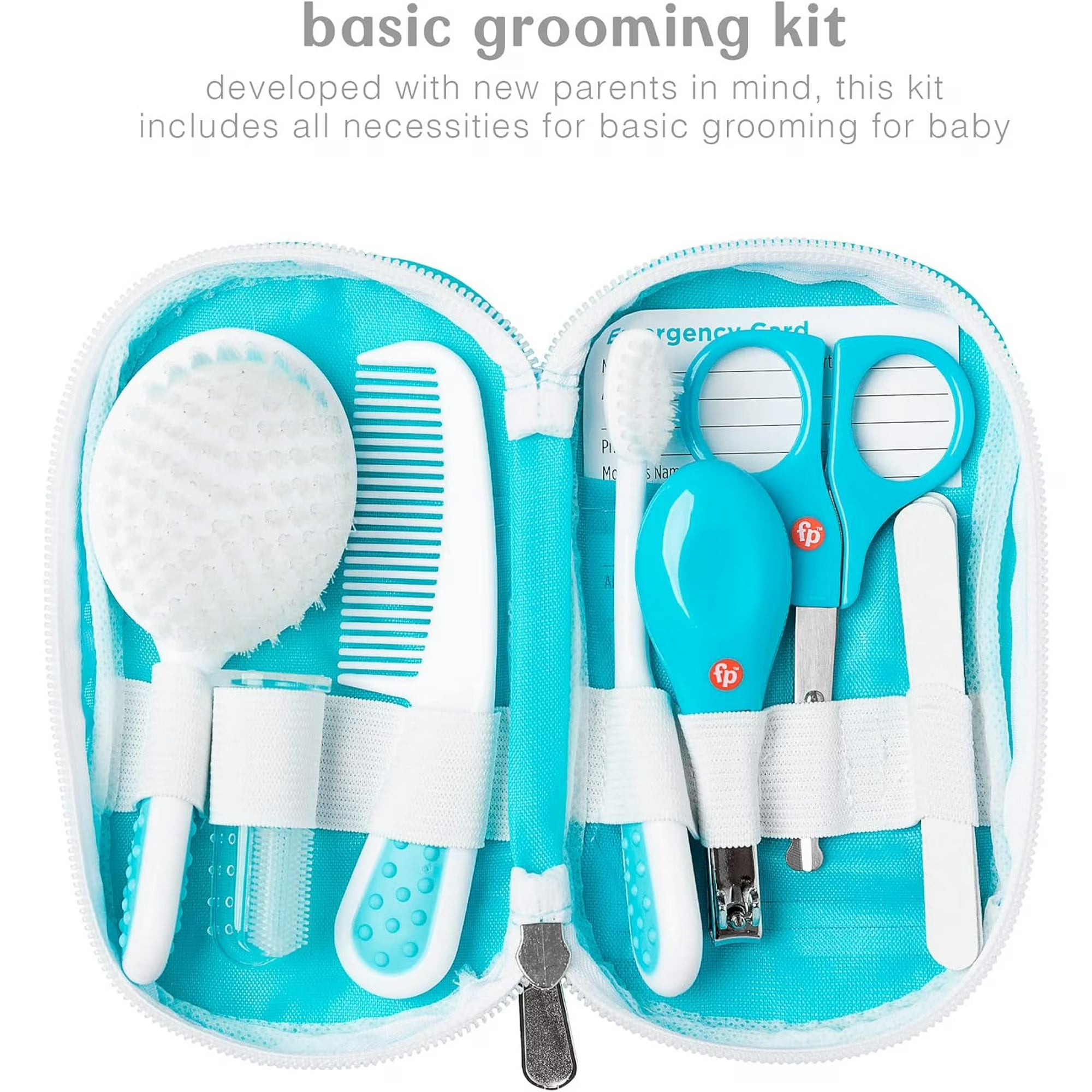 Fisher-Price Baby Grooming Kit for Newborns, 12 Pieces, Unisex
