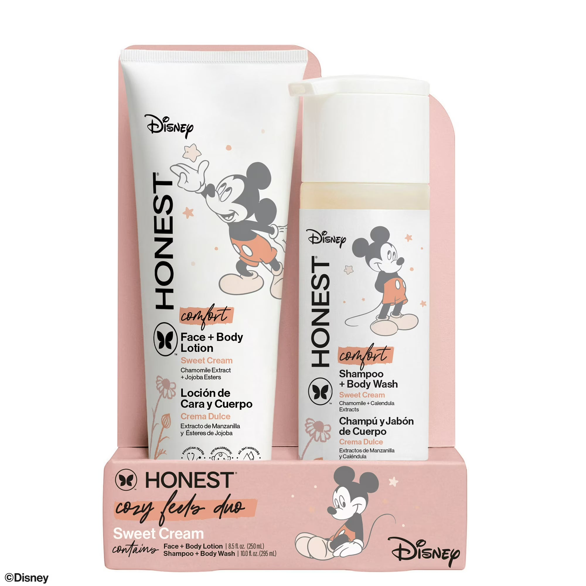 The Honest Company 2-in-1 Cleansing Shampoo + Body Wash and Face + Body Lotion Bundle | Gentle Enough for Baby | Dermatologist Tested | Comfort Sweet Cream