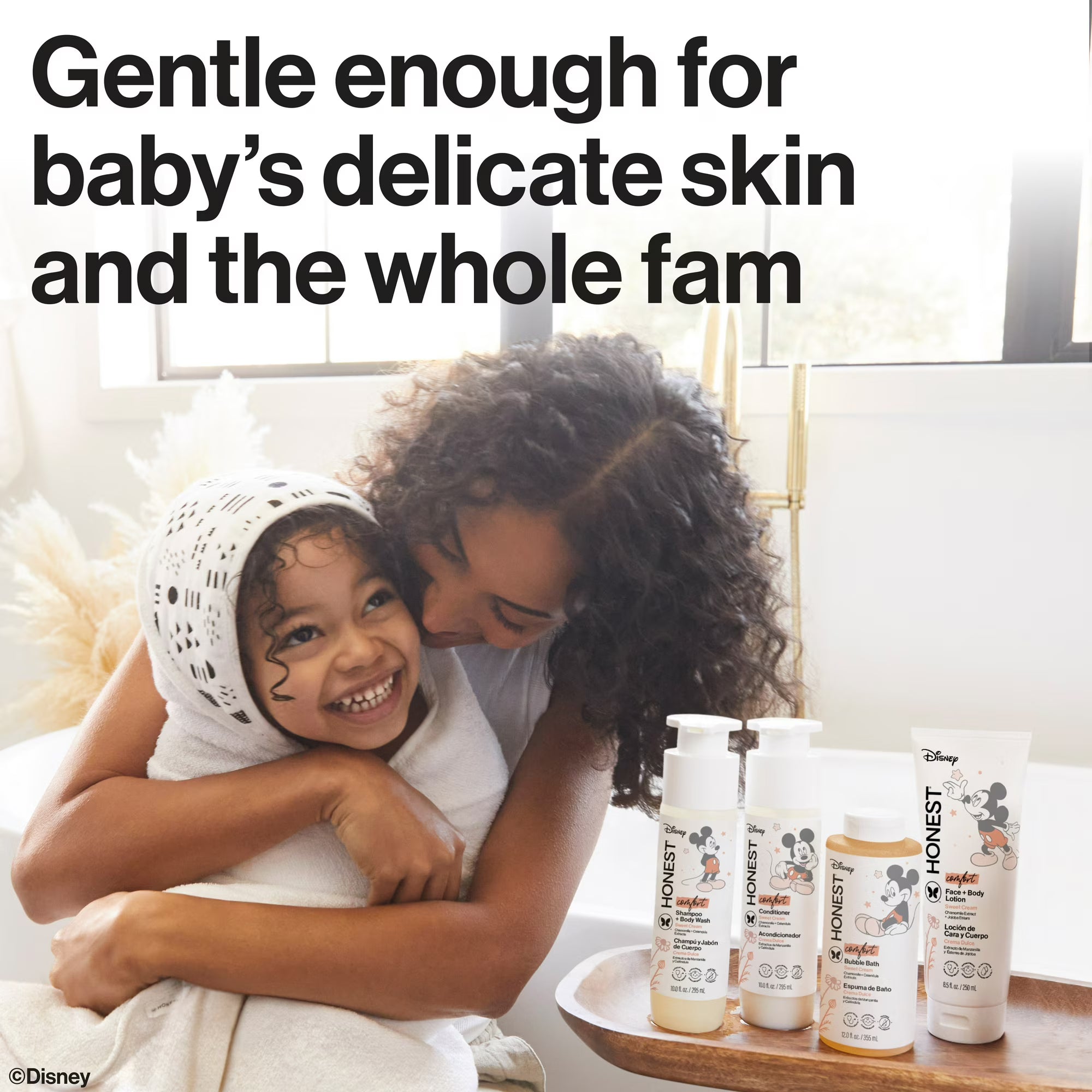 The Honest Company 2-in-1 Cleansing Shampoo + Body Wash and Face + Body Lotion Bundle | Gentle Enough for Baby | Dermatologist Tested | Comfort Sweet Cream
