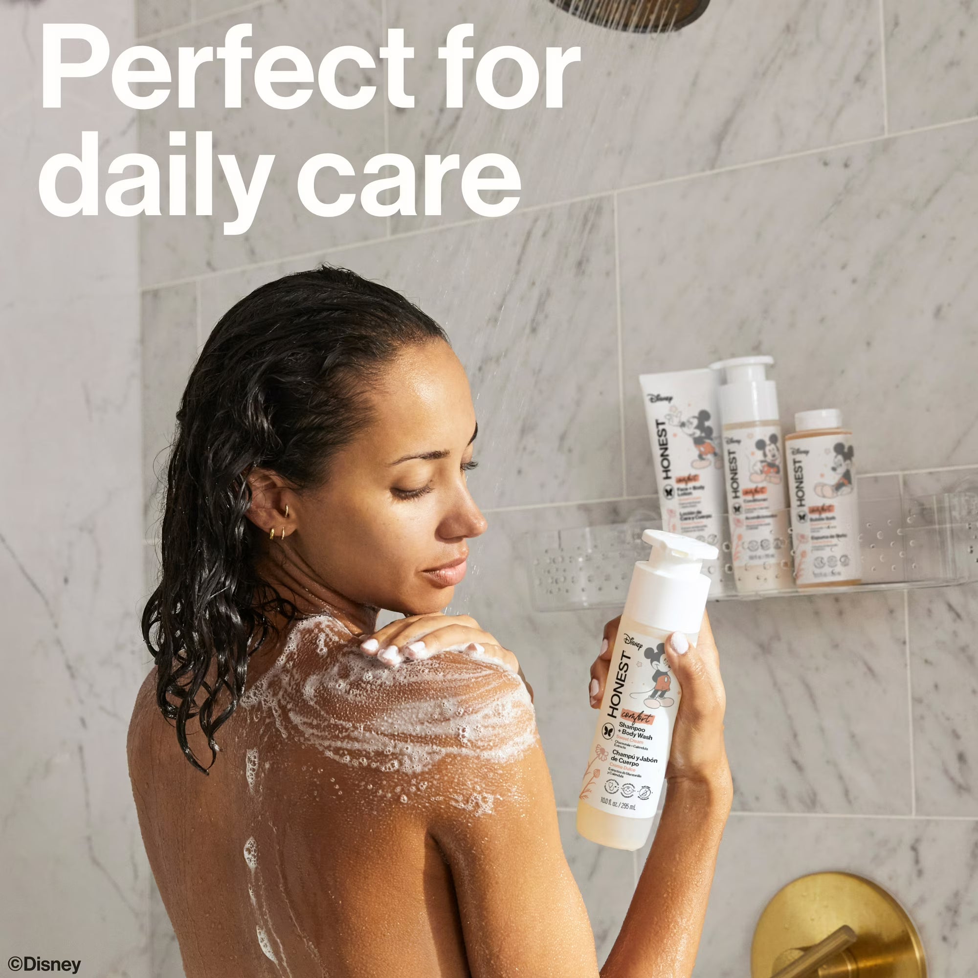 The Honest Company 2-in-1 Cleansing Shampoo + Body Wash and Face + Body Lotion Bundle | Gentle Enough for Baby | Dermatologist Tested | Comfort Sweet Cream