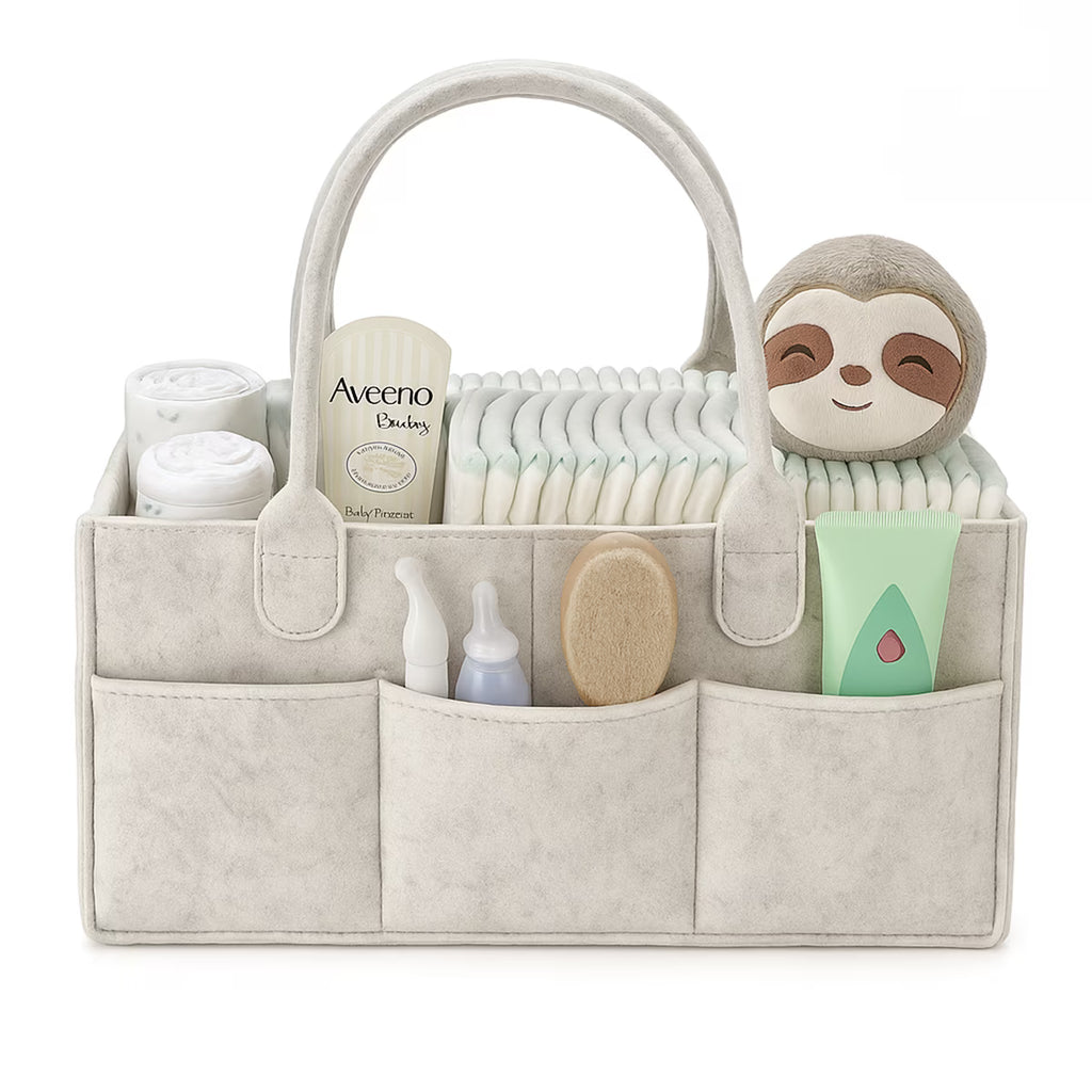 AWLYLNLL Baby Diaper Caddy Organizer Nursery Basket Set Baby Basket Gift Registry Baby Shower List Baby Must Haves Essentials Neutral Baby Stuff For Newborn
