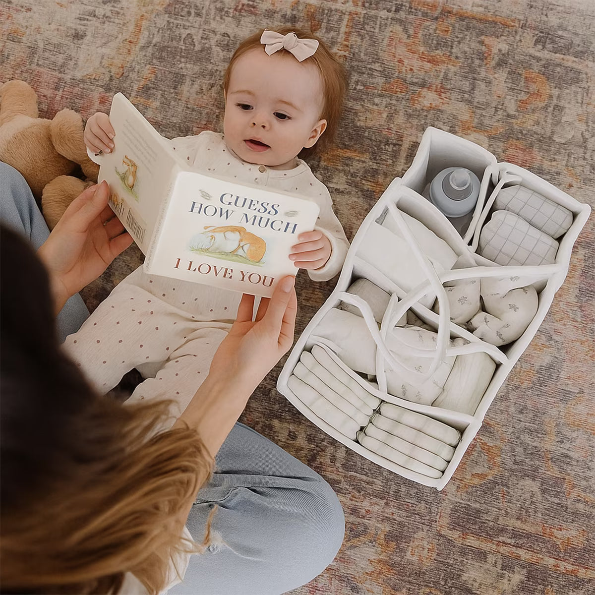 AWLYLNLL Baby Diaper Caddy Organizer Nursery Basket Set Baby Basket Gift Registry Baby Shower List Baby Must Haves Essentials Neutral Baby Stuff For Newborn