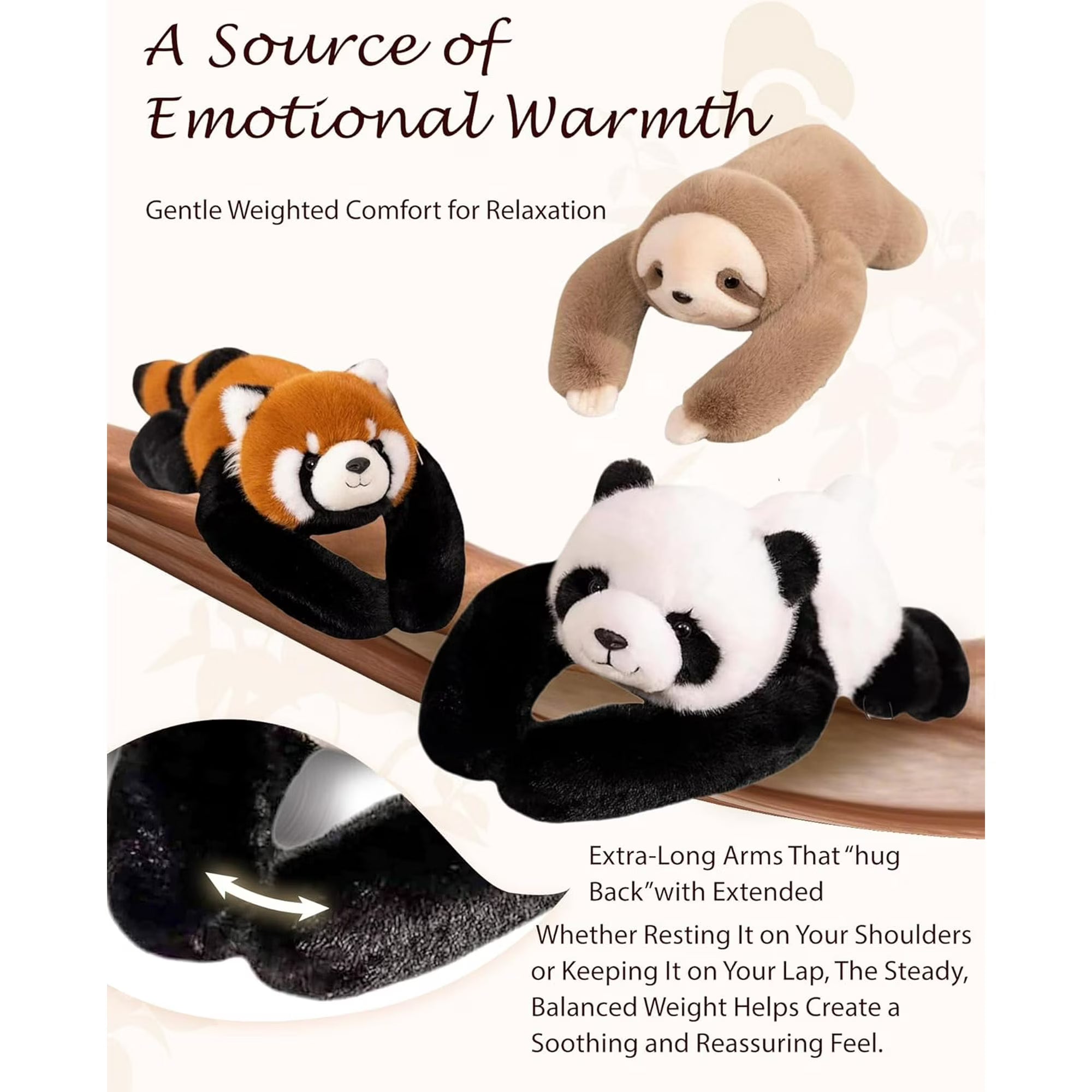 Weighted Sloth Stuffed Animal, 2026 New Pulse of Potential Weighted Animal, Soft Washable Comfort Animals Soft Hugging Pillow，fit Kids & Adults